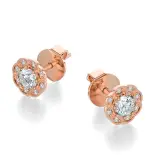 Kolczyki z brylantami różowe złoto AJK_028